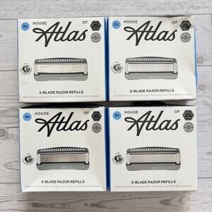 Lot of 4 - House of Atlas 5-Blade Razor Refills 8x each / 32 total